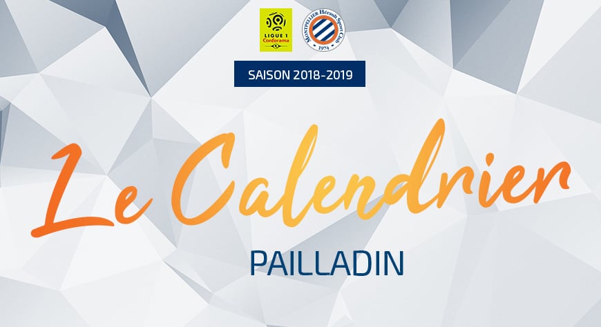 Zoom sur le calendrier 2018/2019