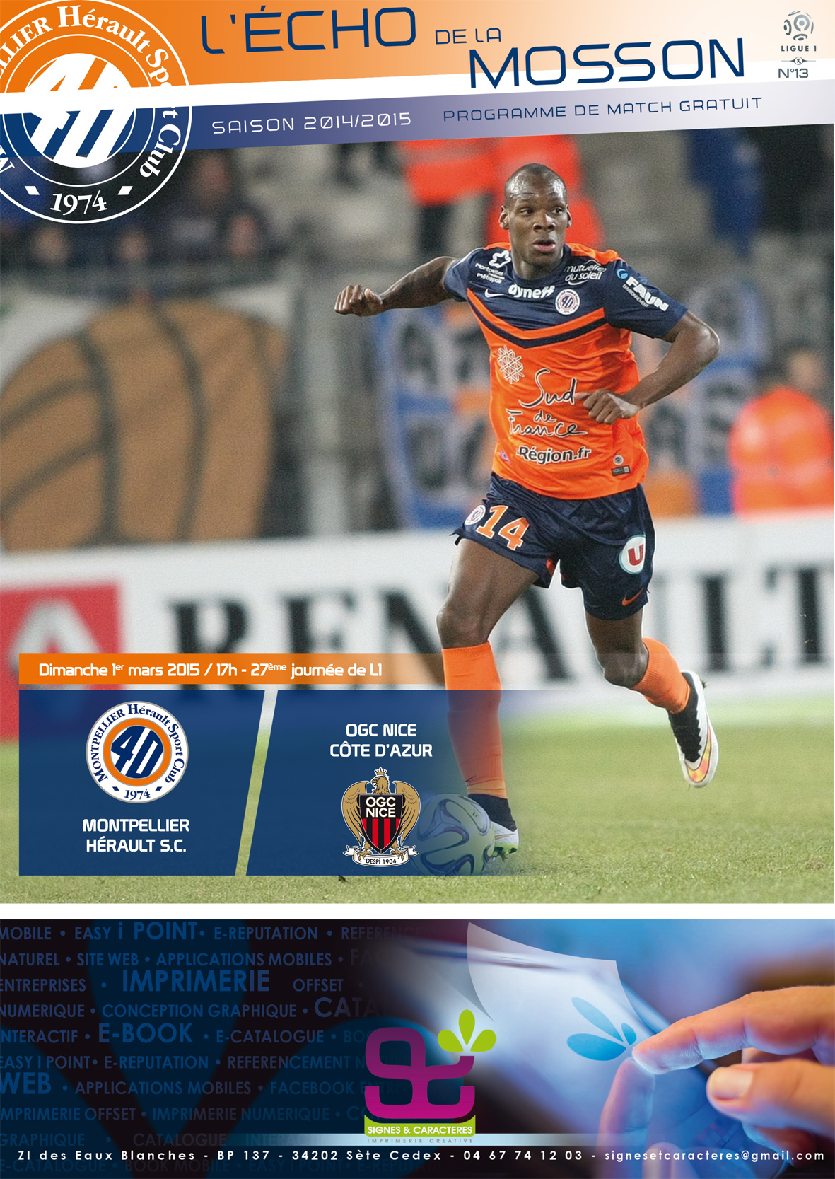 N°13 MHSC - OGC Nice