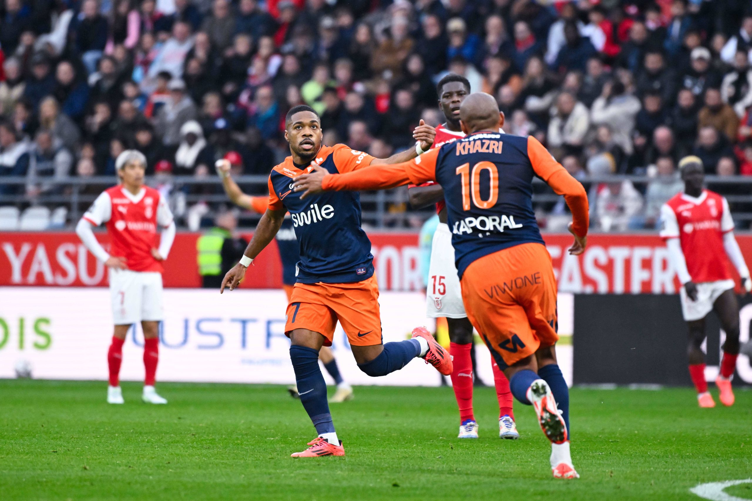 FOOTBALL : Reims Vs Montpellier Ligue 1 06/10/2024