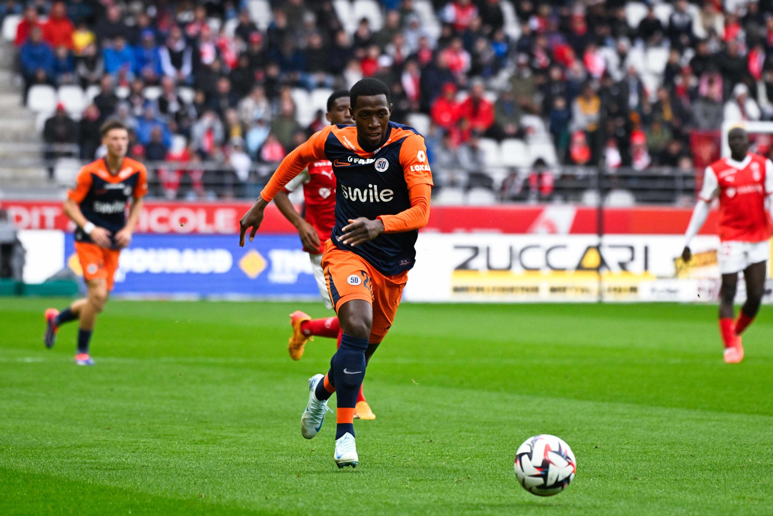 FOOTBALL : Reims Vs Montpellier Ligue 1 06/10/2024