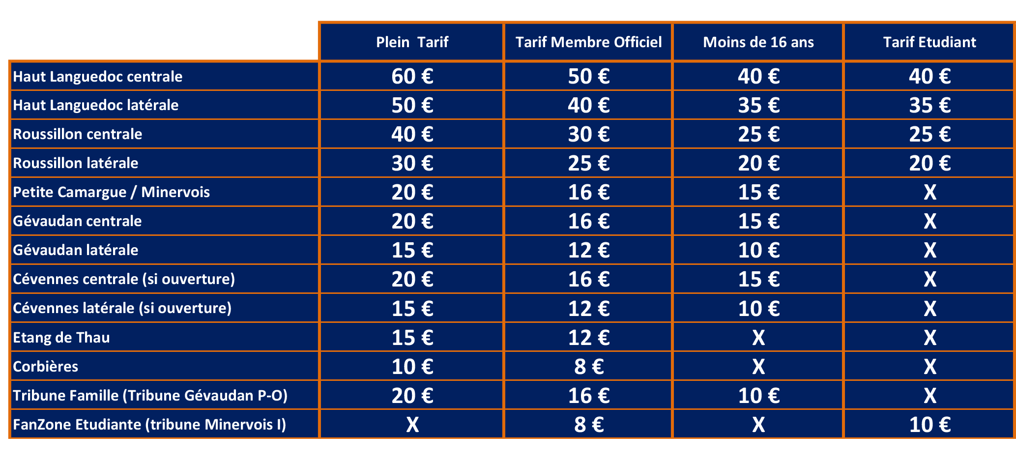 Tarifs Et Location Mhsc Vs Asse