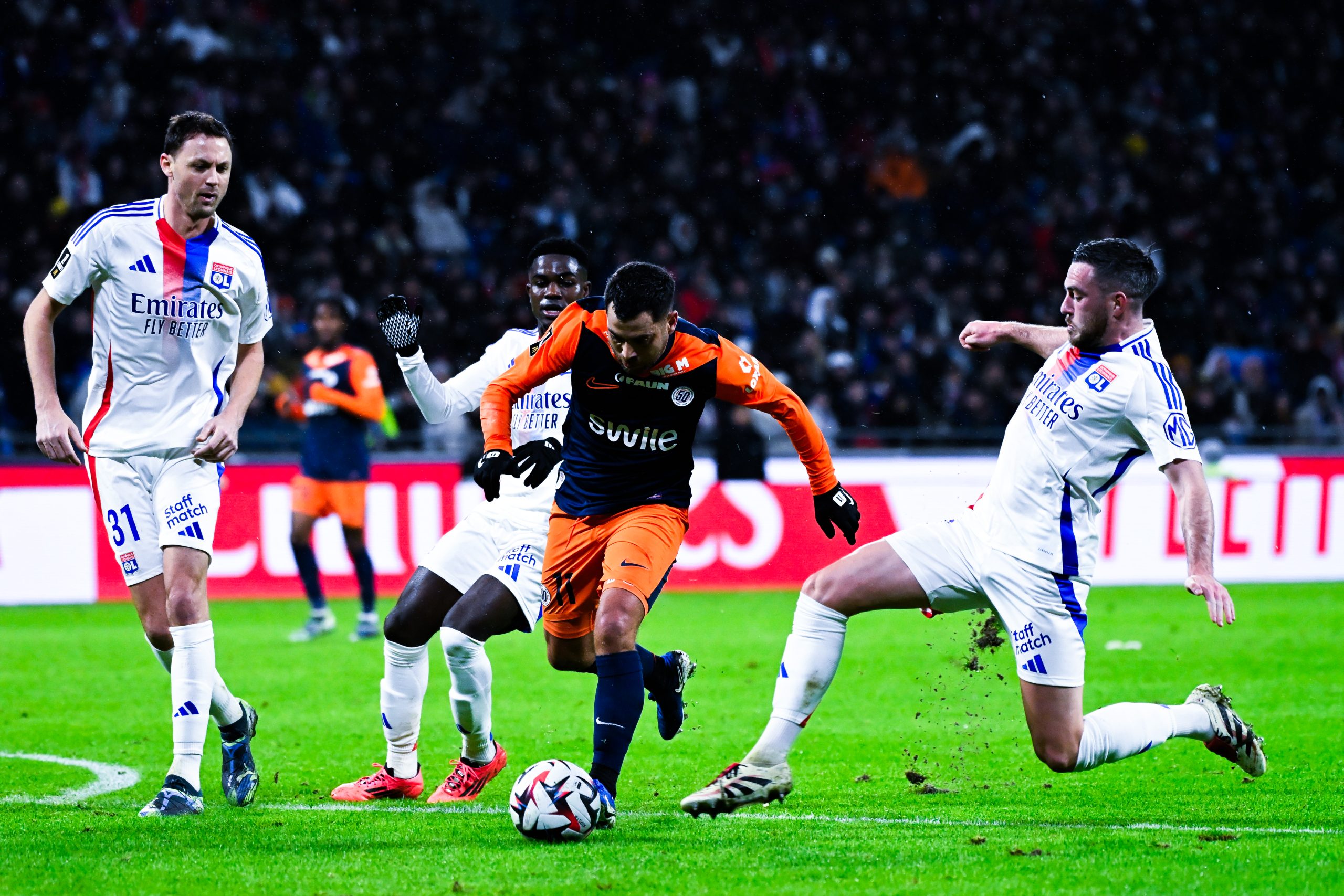 FOOTBALL : Lyon Vs Montpellier Ligue 1 Lyon 04/01/2025
